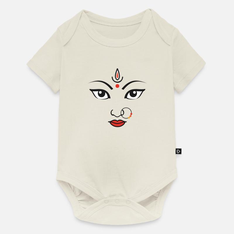 Indien Götting Durga - Baby Premium Kurzarmbody - Naturweiß