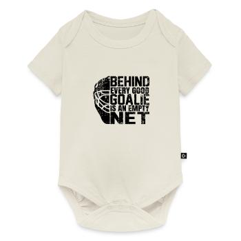Ice Hockey Goalkeeper Goalie Mask Goalie Gift - Baby Premium short-sleeve bodysuit - off white - Front