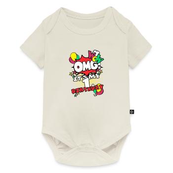 Comic Style First Birthday Baby Bodysuit Gift - Baby Premium short-sleeve bodysuit - off white - Front