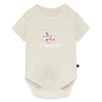 Pigeon Lovers,Pigeon Girl, New Pigeon Lovers Gift - Baby Premium short-sleeve bodysuit - off white - Front