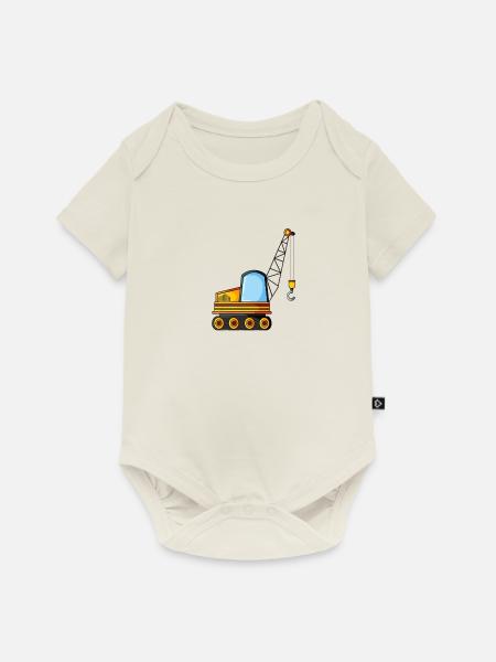 Construction site vehicle crane - Baby Premium short-sleeve bodysuit - off white