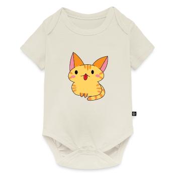 Kawaii Chat - Body à manches courtes Premium Bébé - blanc cassé - Devant