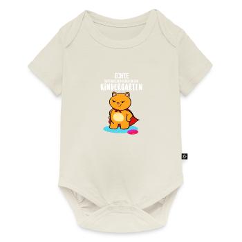 Kindergarten Start Super Held - Baby Premium Kurzarmbody - Naturweiß - Vorne