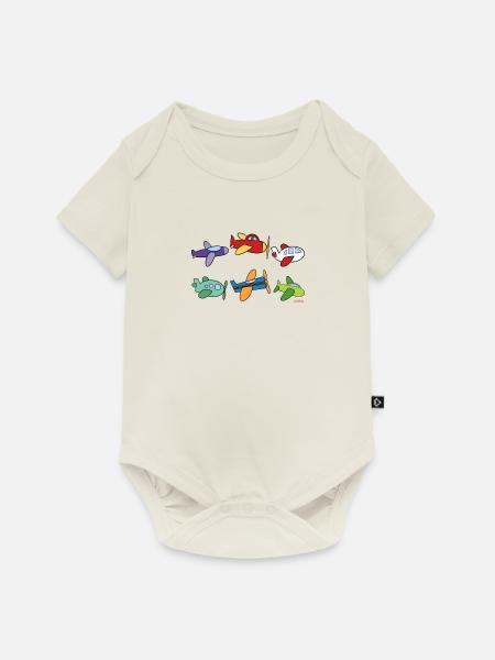 Fulgzeug airplane pilot - Baby Premium short-sleeve bodysuit - off white