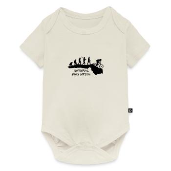Natural Bike Evolution Mountainbiking - Baby Premium Kurzarmbody - Naturweiß - Vorne