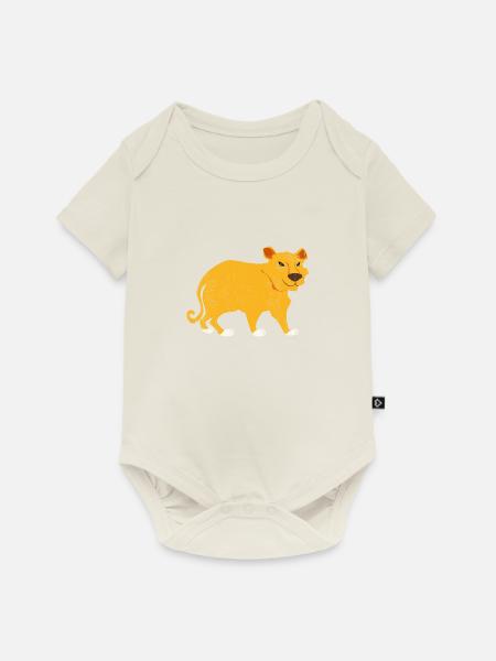 Jungle Animal Tiger - Baby Premium Kurzarmbody - Naturweiß