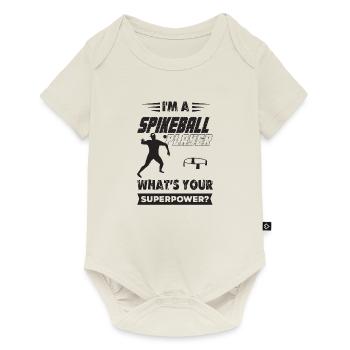 I'm a Spikeball Player What's your Superpower ? - Baby Premium Kurzarmbody - Naturweiß - Vorne