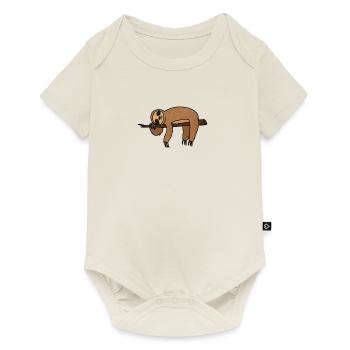 Paresseux suspendus Paresseux, Tropical Mignon Animal - Body à manches courtes Premium Bébé - blanc cassé - Devant
