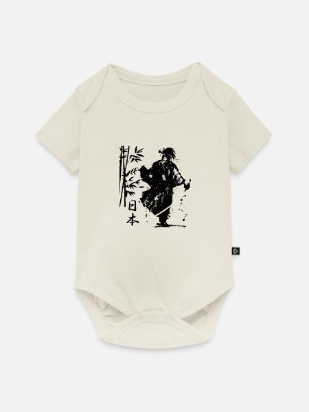 Walking Samurai Warrior bereit für den Kampf traditio - Baby Premium Kurzarmbody - Naturweiß