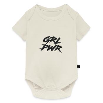 Girl Power, grl pwr - Body à manches courtes Premium Bébé - blanc cassé - Devant