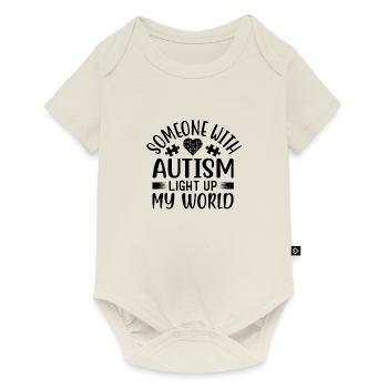 Someone with autism light up my world - Body à manches courtes Premium Bébé - blanc cassé - Devant