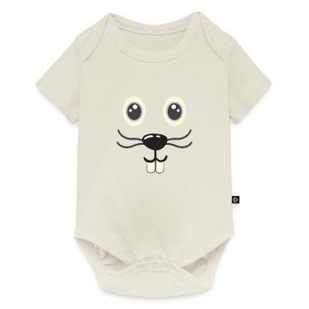 Visage de souris - Body à manches courtes Premium Bébé - blanc cassé - Devant