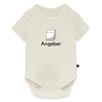 Angeber Freimaurer perfekter kubischer Stein - Baby Premium Kurzarmbody - Naturweiß - Vorne