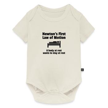 Newton's First Law of Motion - For Sleep Lovers - Baby Premium short-sleeve bodysuit - off white - Front