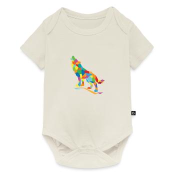 Polygone de loup - Body à manches courtes Premium Bébé - blanc cassé - Devant