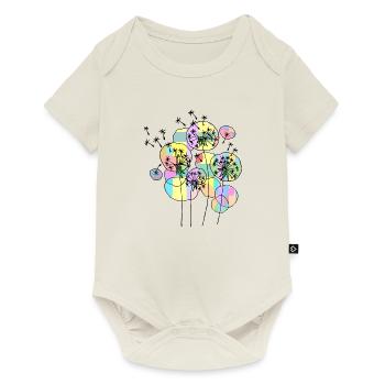 fleurs - Body à manches courtes Premium Bébé - blanc cassé - Devant