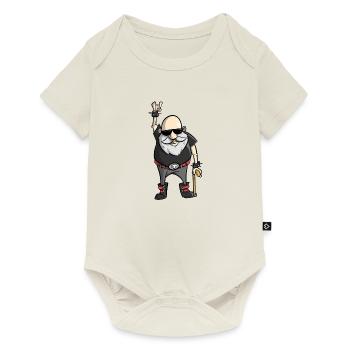 Heavy metal grandpa - rock music retirement home grandfather - Baby Premium short-sleeve bodysuit - off white - Front