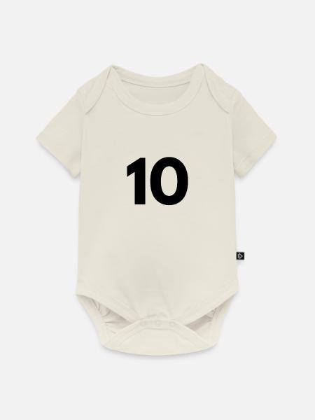10 - Baby Premium Kurzarmbody - Naturweiß