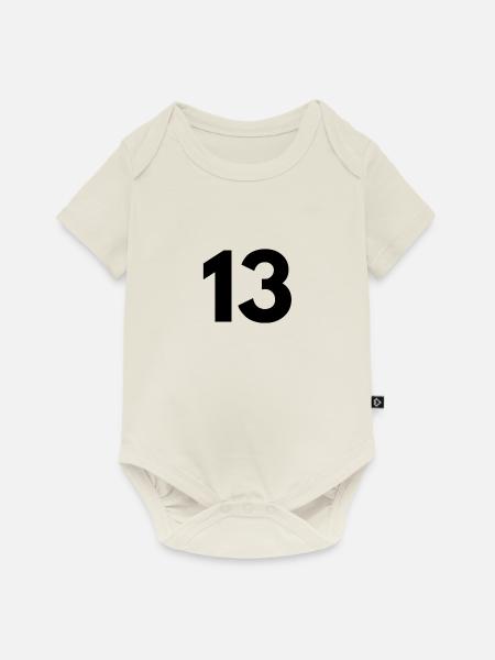 13 - Baby Premium Kurzarmbody - Naturweiß
