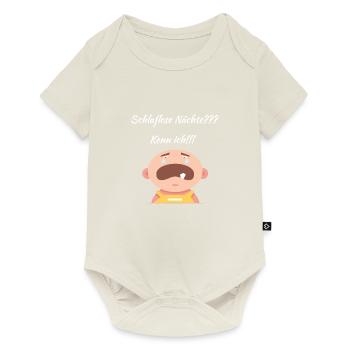 Schlaflose Nächte Schlafmangel wenig Schlaf Baby - Baby Premium Kurzarmbody - Naturweiß - Vorne
