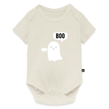 Boo Ghost Daumen runter - Baby Premium Kurzarmbody - Naturweiß - Vorne