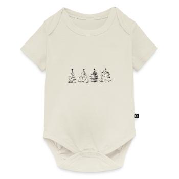 Christmas Trees, Christmas Trees - Baby Premium short-sleeve bodysuit - off white - Front