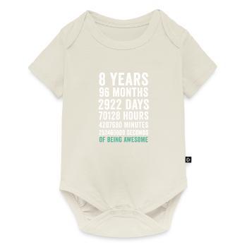 Birthday Gift T Shirt 8 Years Old Being Awesome - Baby Premium short-sleeve bodysuit - off white - Front