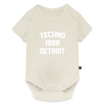 Techno 1988 Detroit - Baby Premium Kurzarmbody - Naturweiß - Vorne