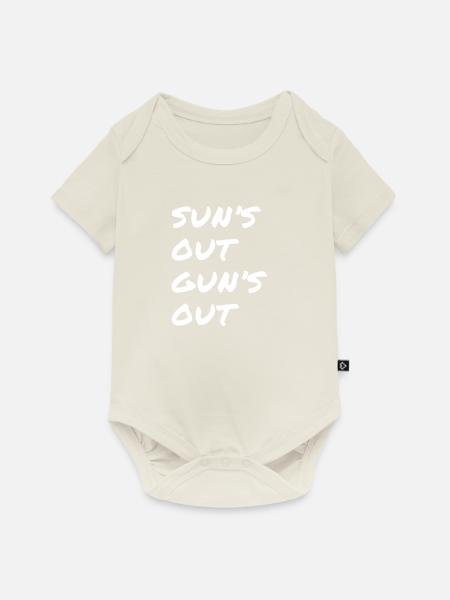 Sun's Out Gun's Out - Baby Premium Kurzarmbody - Naturweiß