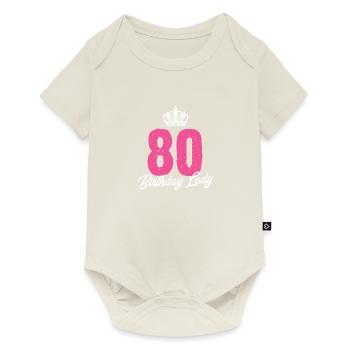 80 Years Old Birthday Lady - Baby Premium short-sleeve bodysuit - off white - Front