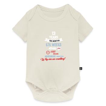 Funny Birthday 13 Years Old Why Are We Counting? - Baby Premium short-sleeve bodysuit - off white - Front