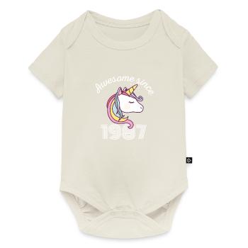 Funny Birthday Awesome Since 1987 - Baby Premium short-sleeve bodysuit - off white - Front