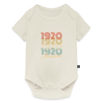 Funny Birthday Awesome 1920 - Baby Premium short-sleeve bodysuit - off white - Front