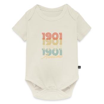 Drôle d’anniversaire génial 1901 - Body à manches courtes Premium Bébé - blanc cassé - Devant