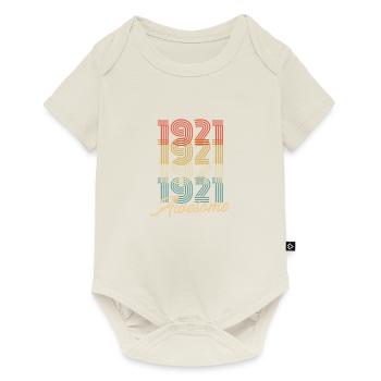 Funny Birthday Awesome 1921 - Baby Premium short-sleeve bodysuit - off white - Front