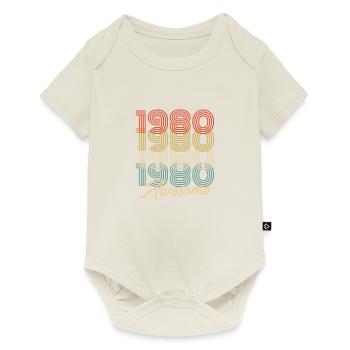 Funny Birthday Awesome 1980 - Baby Premium short-sleeve bodysuit - off white - Front