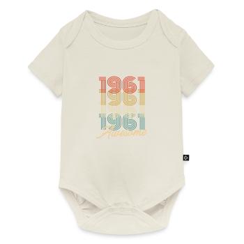 Funny Birthday Awesome 1961 - Baby Premium short-sleeve bodysuit - off white - Front