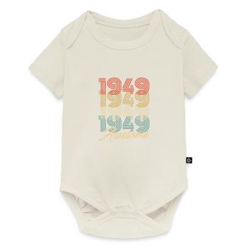 Funny Birthday Awesome 1949 - Baby Premium short-sleeve bodysuit - off white - Front