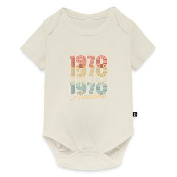 Funny Birthday Awesome 1970 - Baby Premium short-sleeve bodysuit - off white - Front