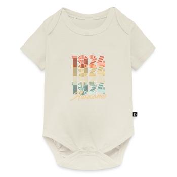 Funny Birthday Awesome 1924 - Baby Premium short-sleeve bodysuit - off white - Front