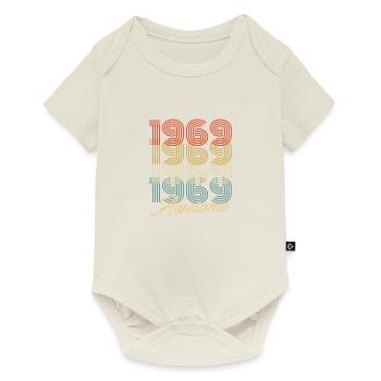Funny Birthday Awesome 1969 - Baby Premium short-sleeve bodysuit - off white - Front