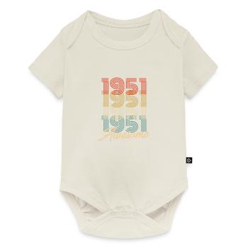 Funny Birthday Awesome 1951 - Baby Premium short-sleeve bodysuit - off white - Front