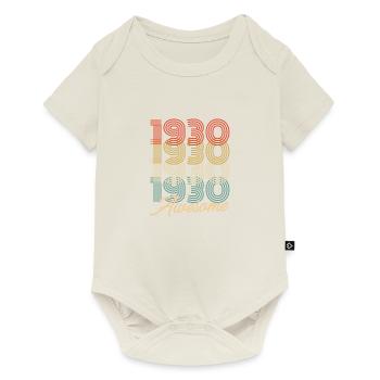 Funny Birthday Awesome 1930 - Baby Premium short-sleeve bodysuit - off white - Front