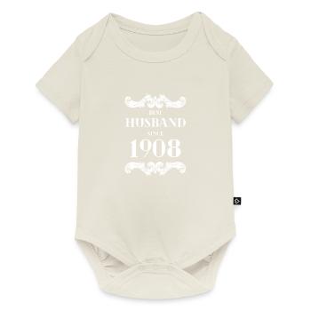 Best Husband Since 1908 Wedding Anniversary - Baby Premium short-sleeve bodysuit - off white - Front