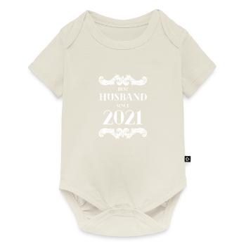 Bester Ehemann seit Hochzeitstag 2021 - Baby Premium Kurzarmbody - Naturweiß - Vorne
