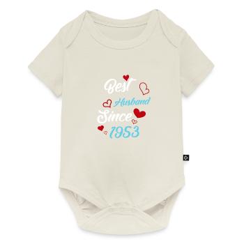 Bester Ehemann seit 1953 Hochzeit - Baby Premium Kurzarmbody - Naturweiß - Vorne