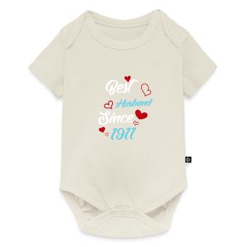 Bester Ehemann seit 1911 Hochzeit - Baby Premium Kurzarmbody - Naturweiß - Vorne