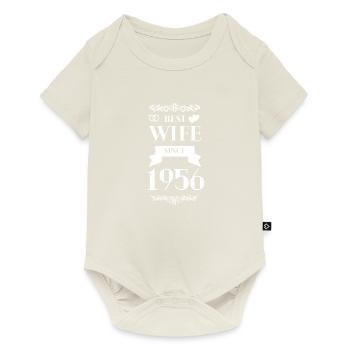 Beste Ehefrau seit 1956 Hochzeitstag - Baby Premium Kurzarmbody - Naturweiß - Vorne