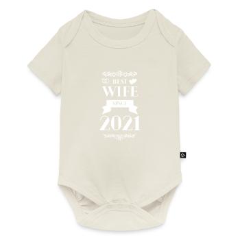 Best Wife Since 2021 Wedding Anniversary - Baby Premium short-sleeve bodysuit - off white - Front