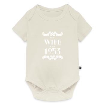 Beste Ehefrau seit 1953 Hochzeit - Baby Premium Kurzarmbody - Naturweiß - Vorne